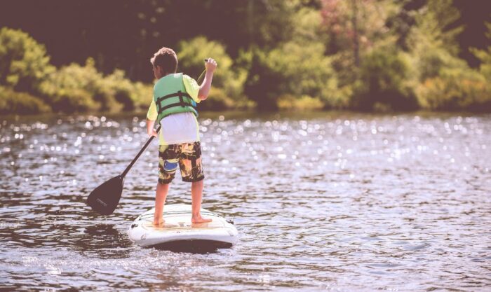 paddle boarding