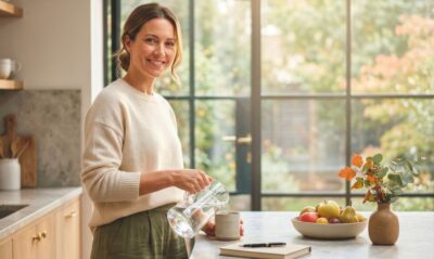 Healthy woman in kitchen for September health reset